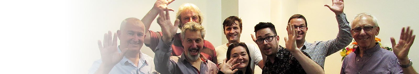 Brian Keen with Happy Team