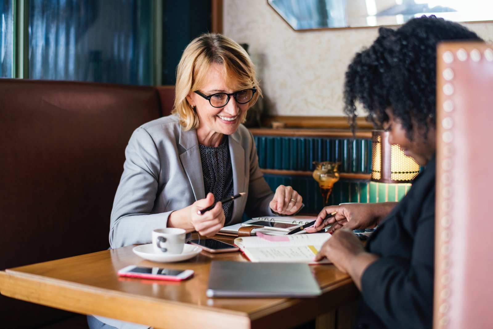 Two women in a meeting