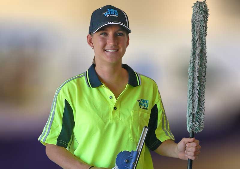 Woman in "See Thru" uniform