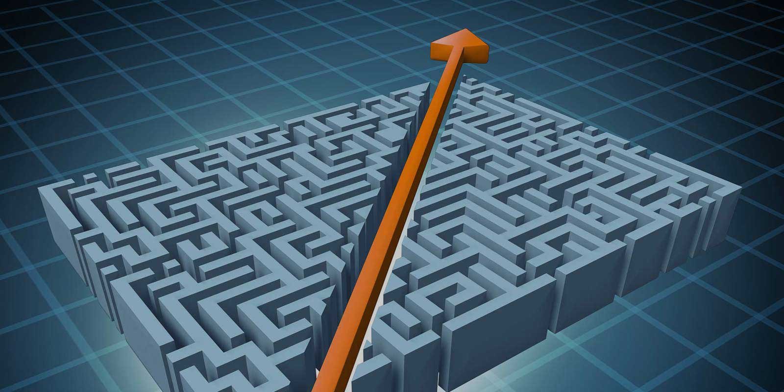 Orange arrow representing shortcuts